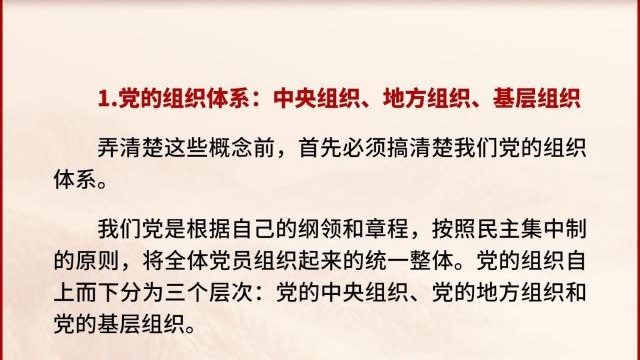 黨支部、黨小組、黨委、黨工委、黨組……這些概念你都清楚嗎